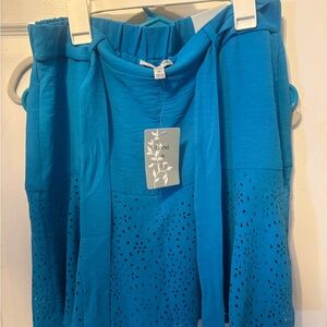 Blue Eyelet Women's Skort